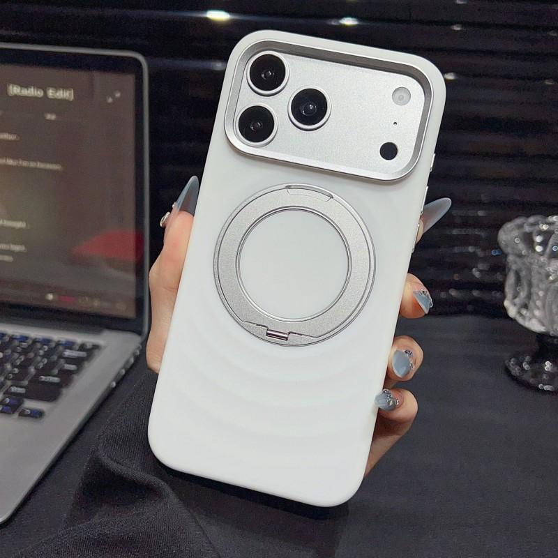 Magnetic Phone Case With 360 Rotating Kickstand IPhone 17 Pro Max 16 15 14 Plus Shockproof Frosted Acrylic Cover