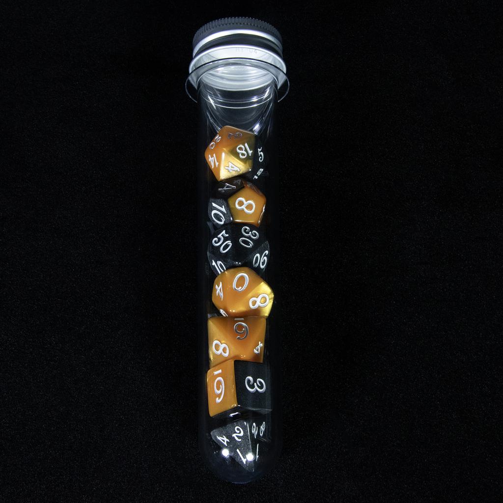 Splic Colors DND Dice 7pcs Polyhedral Game Dice with Tube for DND RPG Game Table Game