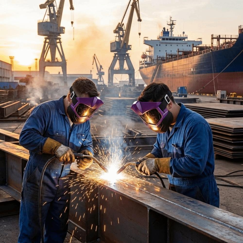 Anti Glare Welder Mask Ventilated Heat Insulation Welding Face Shield Thickened Shell Detachable Structure Welding Helmet