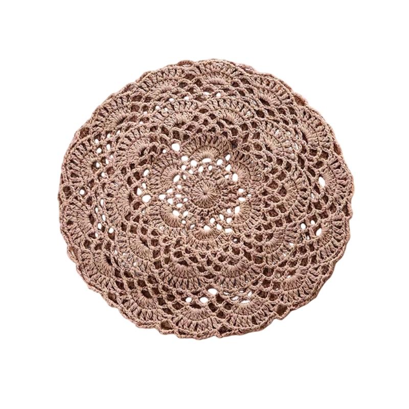 Cappello Berretto all'Uncinetto con Miscela di Cotone e Lino Traspirante Moda Leggero Cappelli Berretto all'Uncinetto per Donne e Ragazze