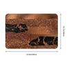 Dark Faux Copper Glamour Non-slip Doormat Floor Mat Sand Scraping Carpet Rug for Kitchen Entrance Home Bedroom Footpad Mats