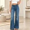 Women's Casual Jeans, Slightly Flared Denim Pants for Everyday Wear