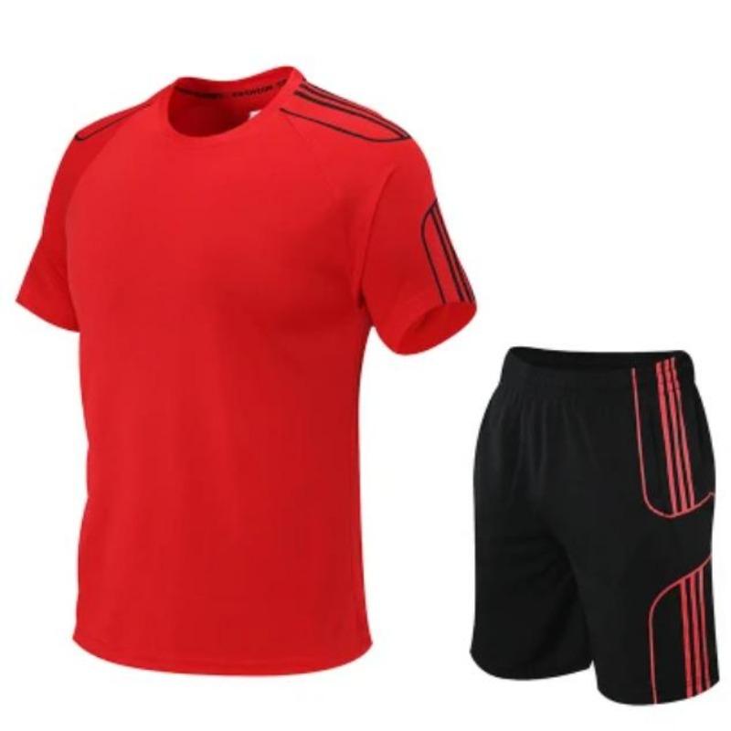 Set di tute da uomo Set da 2 pezzi da uomo Set di tute da fitness per abbigliamento casual estivo