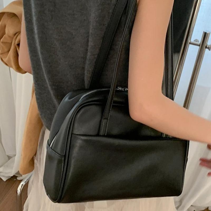 Large capacity bag women's new simple bag retro underarm bag horizontal shoulder bag