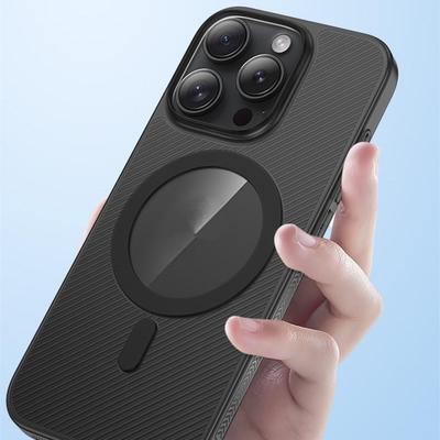 Compatible Magnetic Phone Case for iPhone 16, 16 Pro Max, 15 Pro, 14, 13 - Transparent and Simple Design.