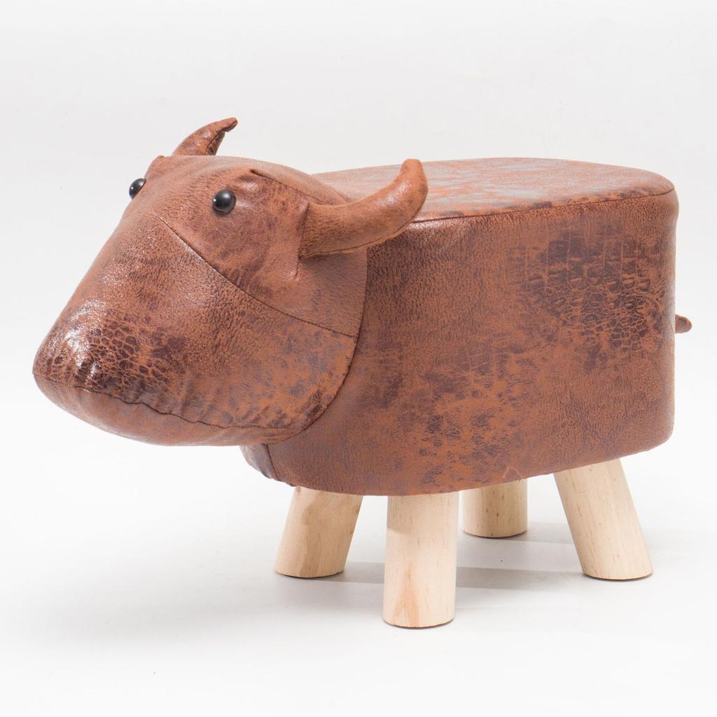 Creative Stool Children Nordic Style Porch Cartoon Shoe Changing Small Stool Living Room Wooden Animal Low Stool