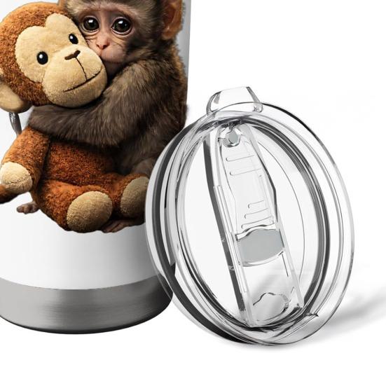 Double Wall Insulated Tumbler Cartoon Monkey Water Bottle 600ml Stainless Steel Travel Mug Portable Thermal Drink Container for Home