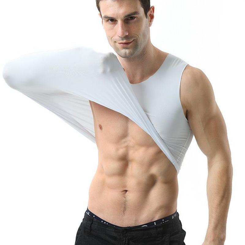 

1Pc Men s Sleeveless Vest Men s Running Vest Underwear Shirts Fitness Cool Undershirt Male Bodyshaper Polyester Fiber 2XL