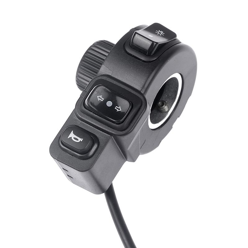 3 In1 Motorcycle Switch Electric Bike Scooter Atv Quad Light Turn Signal Horn On/Off Button For 22Mm Dia Handlebars Motorbike