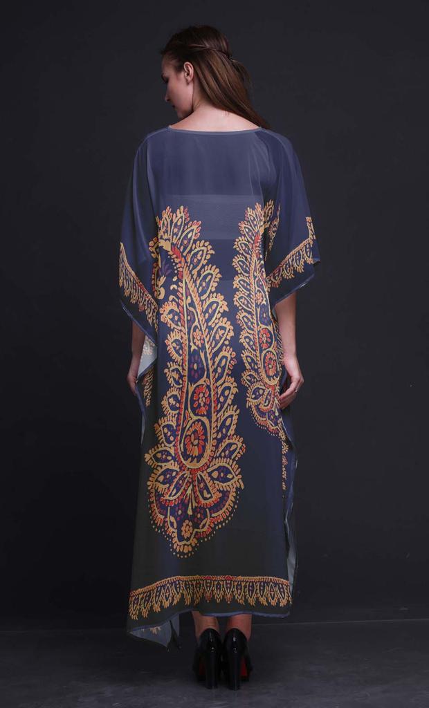 Phagun Floral & Paisley Ladies Kaftan Holiday Loungewear Maxi Dress Beach