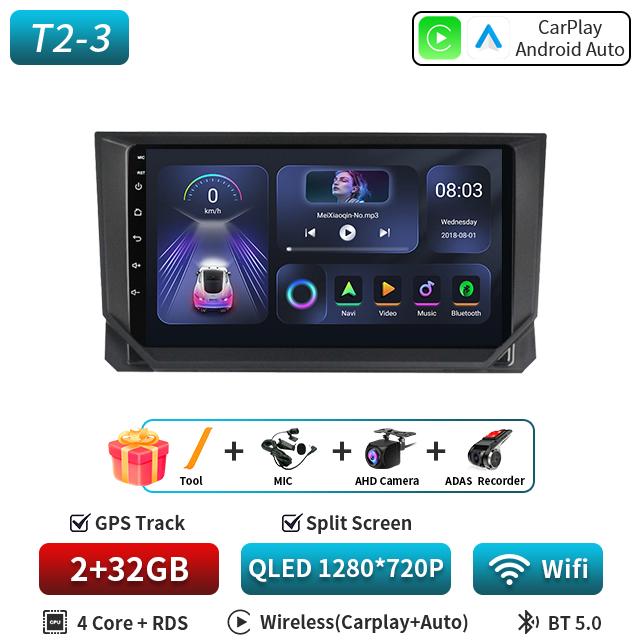 Android 16 Car Radio For SEAT Ibiza 2017 2018 2019 2020 Carplay Navigation GPS Multimedia Player WiFi+5G Stereo Auto Head Unit