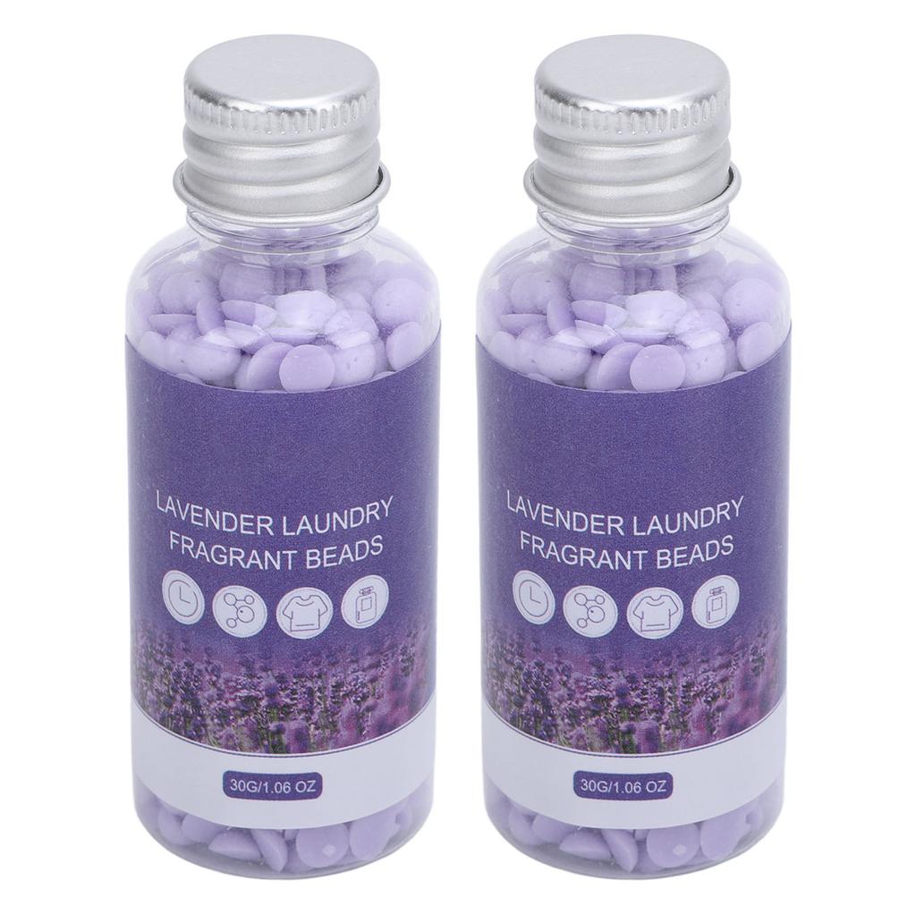 2 Pcs Laundry Scent Booster Beads Lavender Fragrance Lasting 12 Weeks Washer Scent Beads 30g 1.1 Oz