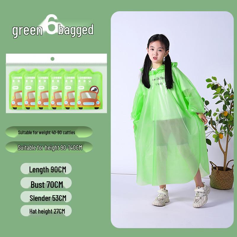 Kids' Portable Full-Body Waterproof Raincoat - Thickened Student Version for School