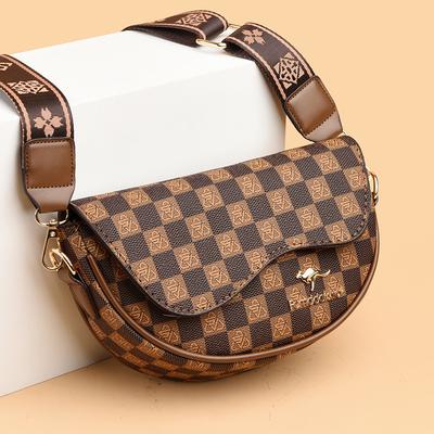 Women's Bag New Plaid Versatile Fashion Shoulder Bag Large Capacity Premium Messenger Bag