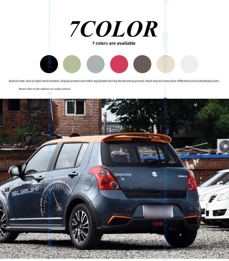 Suzuki Swift 06-16 Heckspoiler: ABS, Kein Bohren, Aerodynamisches Design, Lackiert.