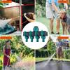 Leakproof 4 Way Water Hose Splitter Connector with Individual Valve Switches for Precise Garden Watering Control