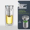 MINGHUI MH7686 280ml Double-Wall Glass Tea Infuser Bottle