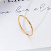 Simple and Fashionable New Stainless Steel Ring Cubic Zirconia Index Finger Ring, Couple Personality Thin Band Ring Jewelry
