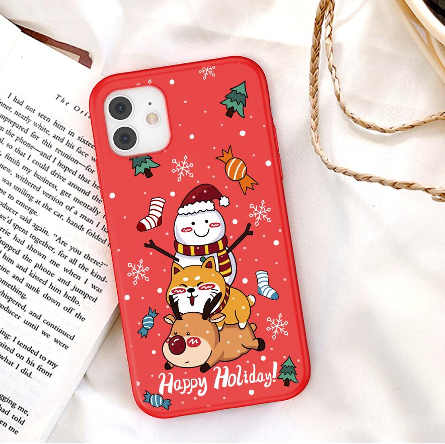 

Новогодний Красный Санта Олень Рождественский Чехол для Телефона для IPhone 14 11 12 13 Pro Max Mini X XR XSMax 7 8Plus SE2 Мягкий Рождественский Funda Para iPhone 12Pro