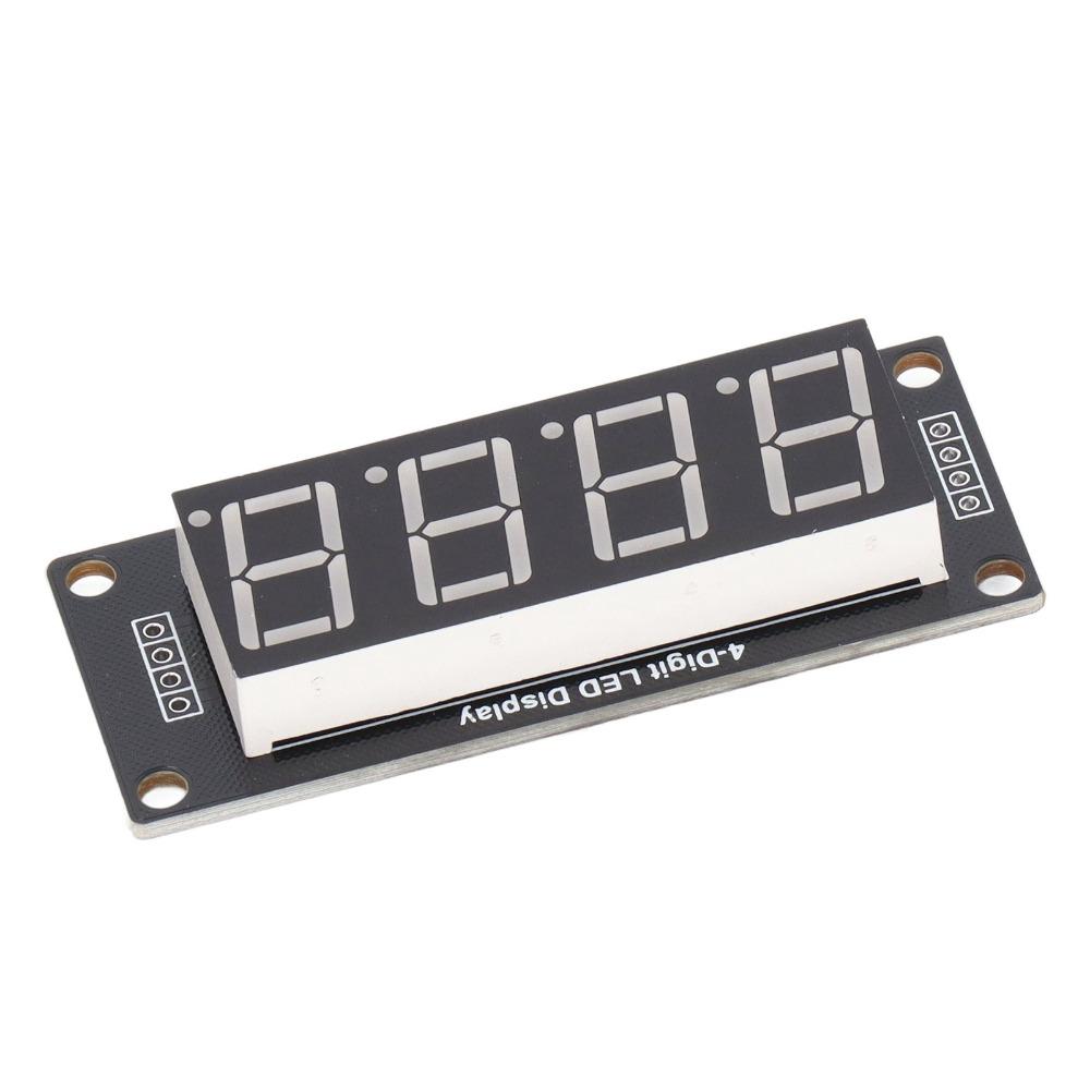4Pcs 0.56 Inch Digital Tube LED Display 4 Bits 7 Segments TM1637 LED Display Digital Tube with Pin Header 2 Pins to Digital IO
