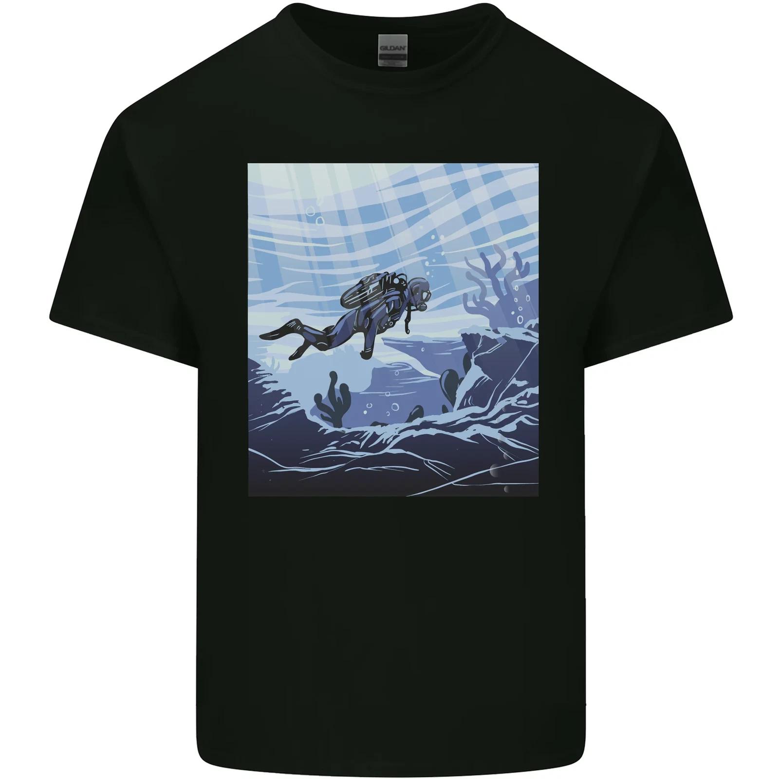 A Deep Sea Scuba Diver Diving Kids T-Shirt Childrens 3XL