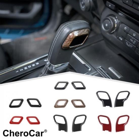 Gear Shifter Head Trim Cover Shift Knob Decorative Trim for Ford F150 2015-