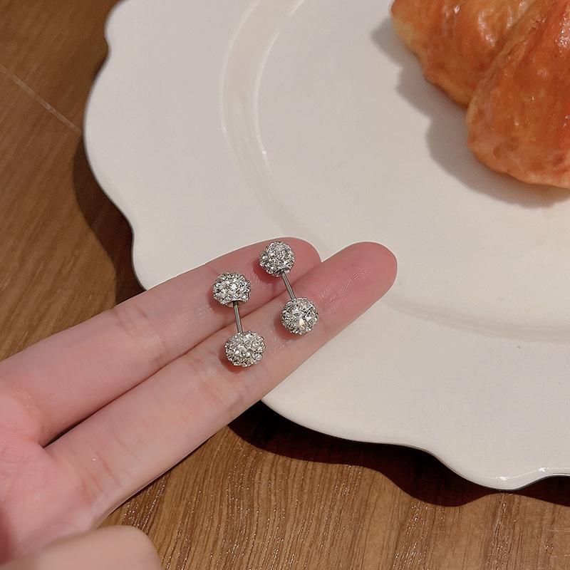 S925 Silver Needle Delicate Zircon Ear Set Small Stud Earrings