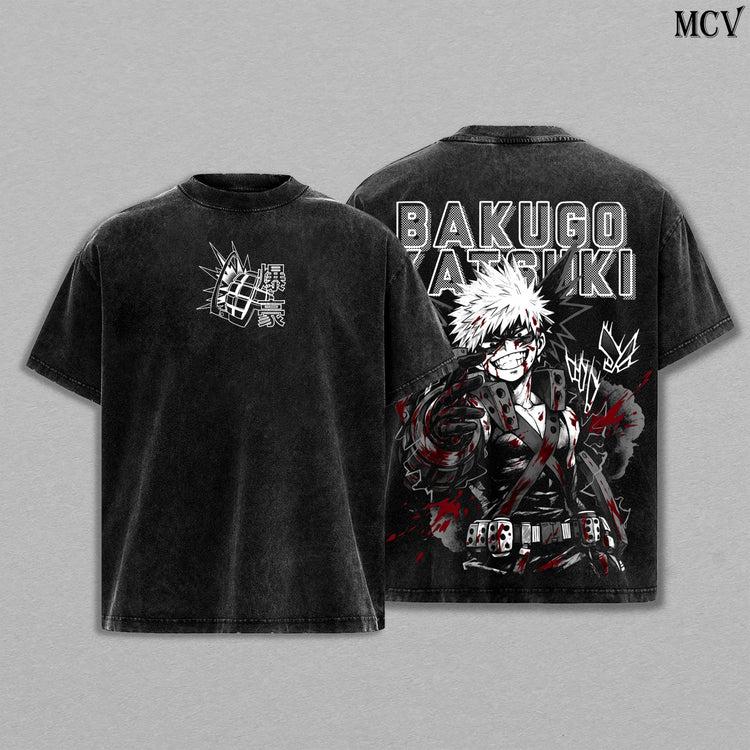 My Hero Academia Anime T-Shirt Vintage Oversized Acid Washed Men Women Japanese Oversized Y2k Short Sleeve Streetwear Female Male Clothing
