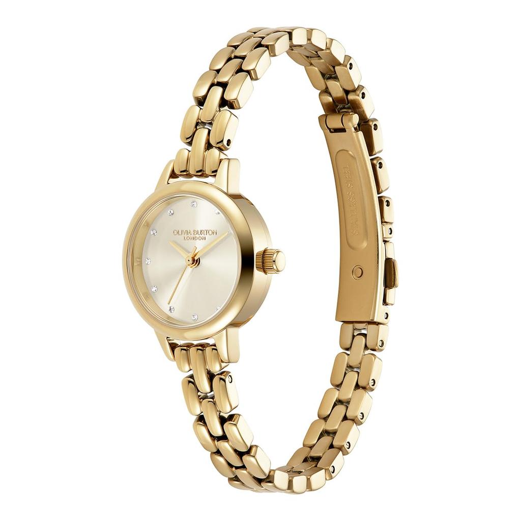 Autorisierter Händler Olivia Burton Uhr Damen 24000220 Classics Mini Silber Weiß Sunray Gold Armband 23mm [OLIVIA BURTON]