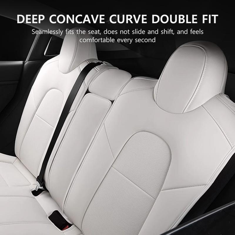 Full Set of Nappa PU Leather Seat Covers for Tesla Model Y Juniper Model 3 Highland 2025 All-weather Protective Cover Car Part