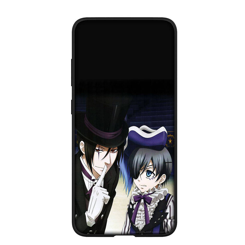 Phone Case for Samsung Galaxy S25 S23 S22 S21 S10 S24 Ultra FE A05 A06 A15 A16 A36 A37 A35 A54 A55 A56 A57 A25 A26 A53 A17 Cartoon Black Butler Cover