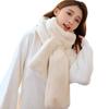 Thicken Warm Shawl Scarves Solid Color Neck Protector Fashion Neck Collar Warmer  for Women