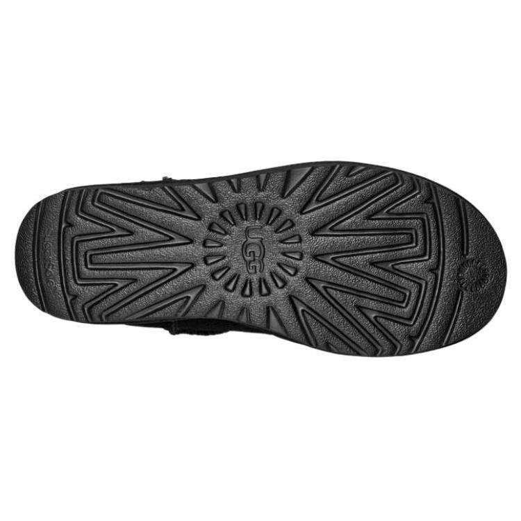 (WMNS) UGG Classic Short Zip 'Black' Women's 1153490-BLK