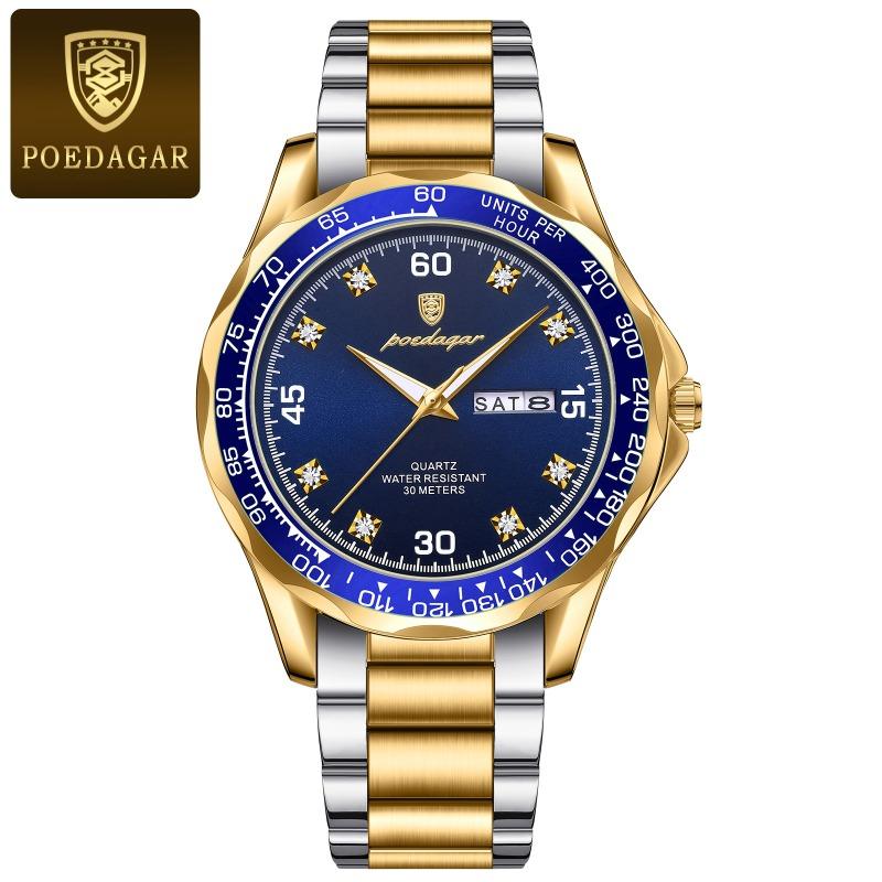 Top Brand Luxury Men's Watch New Waterproof Steel Band Quartz Waterproof Luminous Wrist Watch