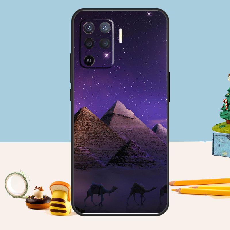 Egypt Pyramids Case For Oppo A80 A60 A40 A15 A16 A17 A57 A94 A74 A54 A76 A96 A18 A38 A58 A78 A98 A5 A6 Pro