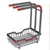 High and Low Pole Cloth Rack Kitchen Storage Rack Non Perforated Countertop Wall Mounted Sponge Drain Rack Dishwashing Cloth Storage