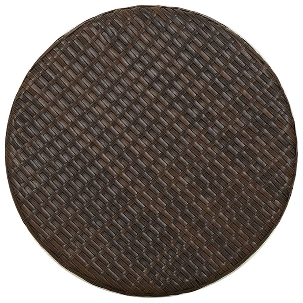 Vidaxl Stolik Herbaciany, Brązowy, 45 Cm, Polirattan