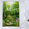 1 Pcs Forest Pattern Polyester Material Shower Curtain Waterproof Fabric, Partition Curtain For Bathroom,Home Decoration Curtain