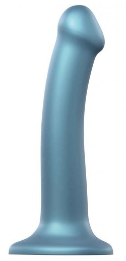 Gode Strap-On-Me M 16 x 4 cm Bleu Metallic Shine - strap on me - GODE EN SILICONE