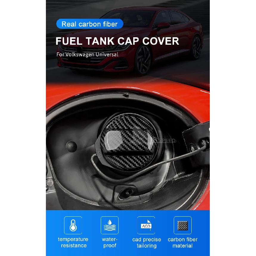 Real Hard Carbon Fiber Fuel Tank Cap Trim For Volkswagen Golf 7 MK7 GTI Golf 8 MK8 GTI Beetle Sicrocco Passat CC Tiguan Sticker