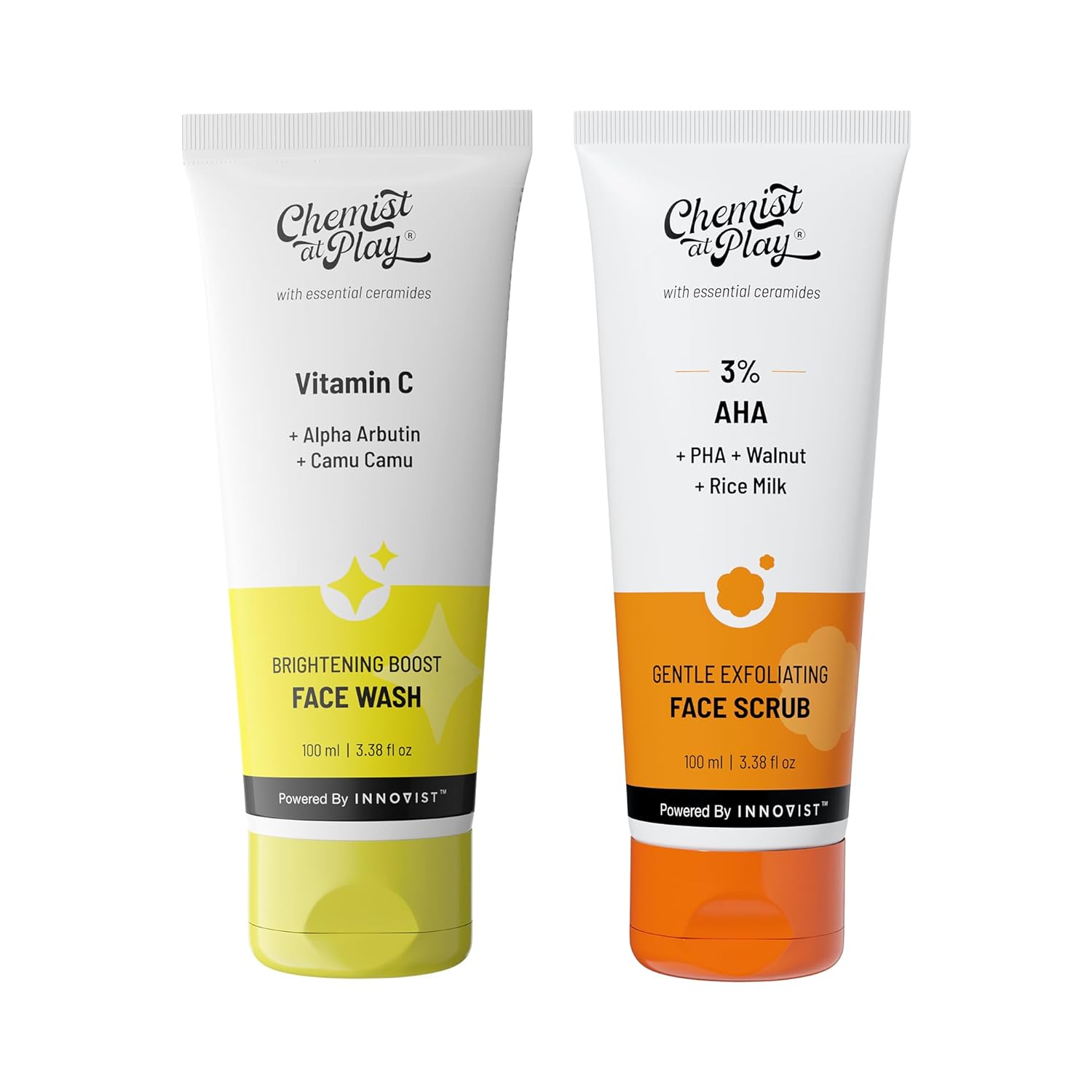 

Chemist At Play 30x Vitamin C Face Wash With Gentle Exfoliating Scrub For Radiant Skin 100ml X Pack Of 2