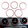 Upgrade Your For Mercedes Interior with Vibrant Red Aluminum Vent Rings