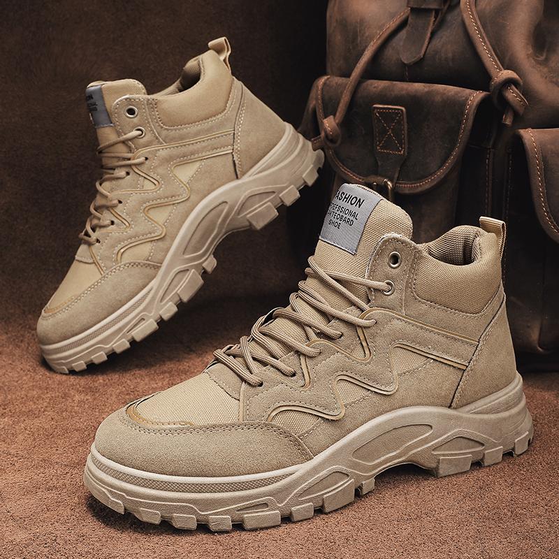 Martin Boots Autumn High-top British Style Retro Medium-top Boots Outdoor Sports Mountaineering Desert Combat Boots
