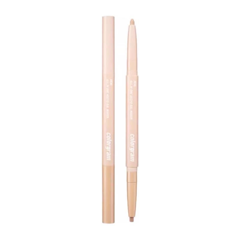 Colorgram Double-Ended Micro-Pearl Eyelid Highlight & Matte Shadow Contour Pen, 02 Light Pink