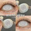 1 Pair Halloween Color Contact Lenses for Eyes Anime Cosplay Color Lenses Black Lenses White Contacts Beauty Eye Makeup