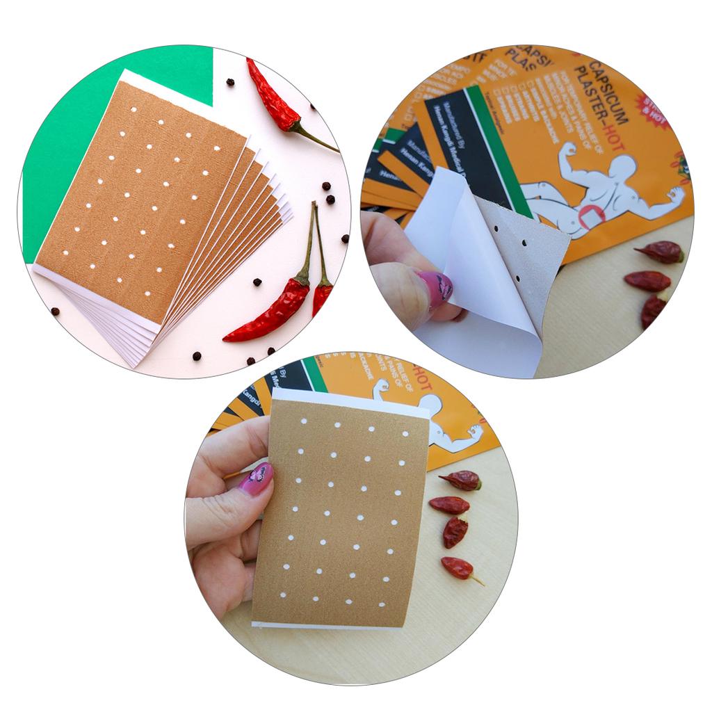 10 Bags Pain Relievers Health Care Medical Capsicum Plaster for Neck Shoulder Pain Relief