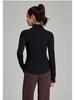 2025 Women's Long Sleeve Fitness Jacket for Spring & Autumn - Stand Collar Yoga & Running Sportswear