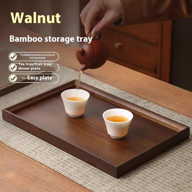 Gianxi Tea Tray Bamboo Tea Tray Tea Set Walnut Tea Table Tea Set Dim Sum Fruit Tray Tea Ceremony Tea Board Chaban Tea Table