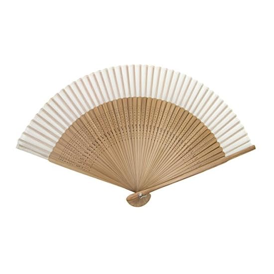 [KYOETSU] Folding Fan, Pure Silk, Solid Color, Brown Ribs, 2-Piece Set (Fan, Fan Case), Men's (Brown