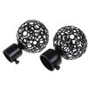 2Pcs 22Mm 28Mm Dia Drapery Curtain Rods Iron Ends Caps Finials Accessories